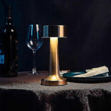 (Dumbbell, Sliver) Rechargeable Led Table Lamp Touch Sensor Desk Light Bedroom Restaurant Bar Dcor