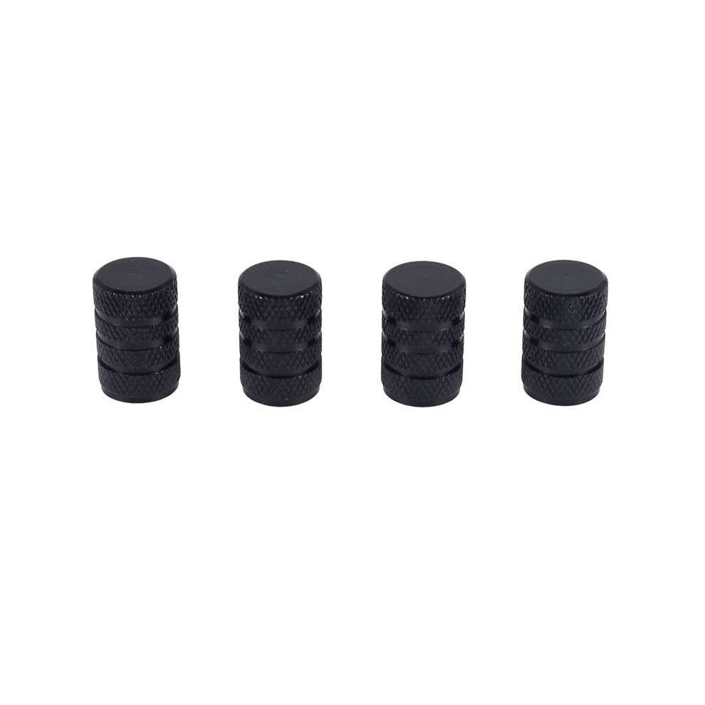 4 Pcs Car Vehicle Tyre Tire Valve Stem Decorative Dust Cap Cover Black 6032266528473