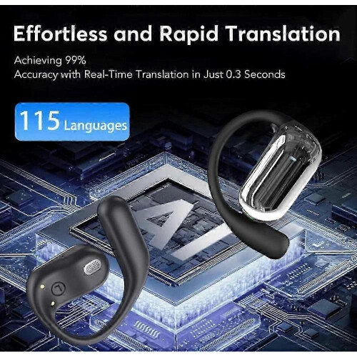 (Grey) Viora Real-Time Language Translation Headset, Ai Translation Headset