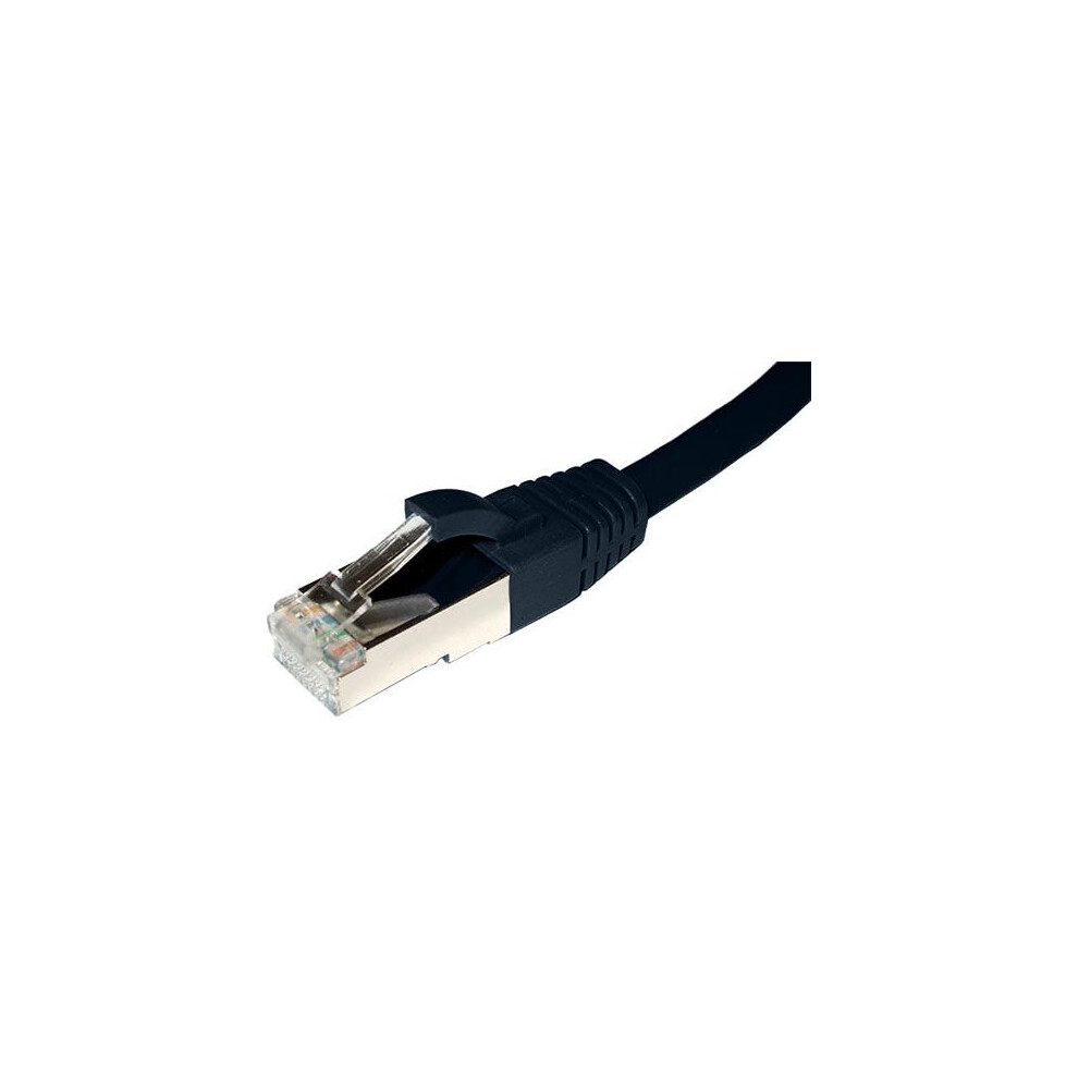 Cablenet 40M Cat6a Rj45 F/Ftp Pe External Flush Moulded Solid Patch Lead Black 5056750331630