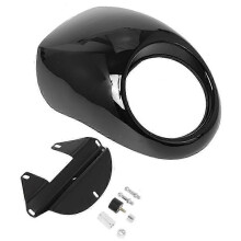 (Bright black) Motorcycle Headlight Cover Headlight Fairing for Harley 883 XL1200 Motorcycle Modified Headlight Cover Matte Black