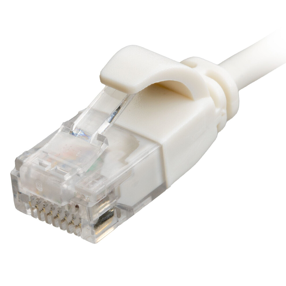 Cablenet 0.3M Cat6 Rj45 U/Utp Lsoh 30Awg Slim Snagless Booted Patch Lead White 5056750335430