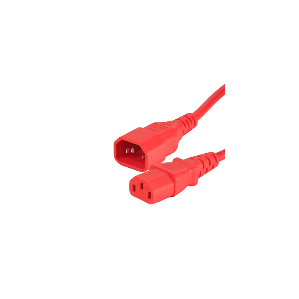 Cablenet 0.5M C14 - C13 Pvc 0.75Mm Power Lead Red 5056750307086