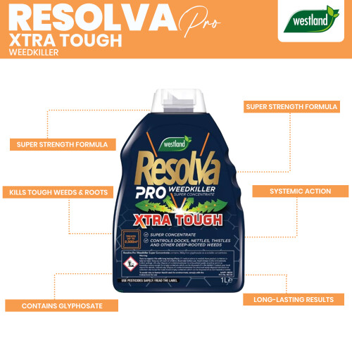 Westland Resolva Pro Xtra Tough Weedkiller Concentrate 1L 1