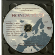 Honda Accord Legend CR-V Civic CR-Z Insight Sat Nav Map Update DVD 2019 Europe & UK V3