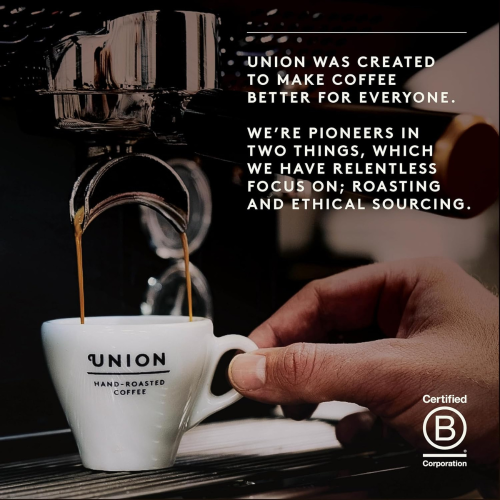 UNION Hand-Roasted Coffee Decaf Blend Cafetiere Grind - 200g 1