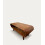 Minimalist Oval Wood Coffee Table with Open Shelf 6