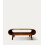 Minimalist Oval Wood Coffee Table with Open Shelf 3