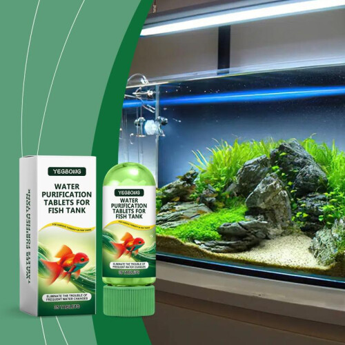 Aquarium Water Clarifier Tablets Algae Control Sludge Removal Impurity Treatment Cleaner 1