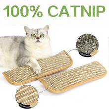 (Large 2pcs) Scratching-Kicker Cat Toys with Organic Catnip - Soft Sisal Material for Small and Large Cats; Great for Indoor and Outdoor Fun