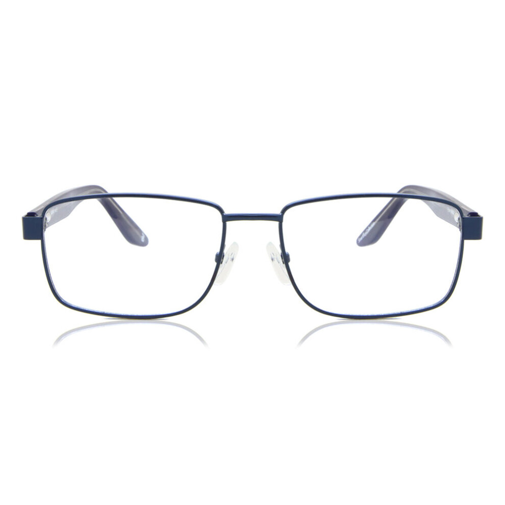 Smartbuy Collection (56) Full Rim Rectangle Matte Blue Millow 885A Men Eyeglasses