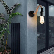 2pcs Vintage Hemp Rope Wall Lamp Industrial Wall Light Ideal for Loft