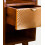 Mid-Century Wood Bedside Table with Gold Drawer 6