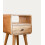 Curved Wooden Bedside Table with Drawer and Shelf 6