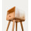 Curved Wooden Bedside Table with Drawer and Shelf 7