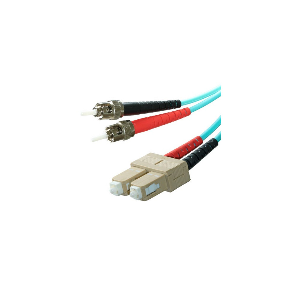 Cablenet 1M Om3 50/125 St-Sc Duplex Aqua Lsoh Fibre Patch Lead 5056750305389