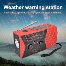 Emergency Solar Hand Crank Dynamo 4000mah Weather Radio Flashlight Charger