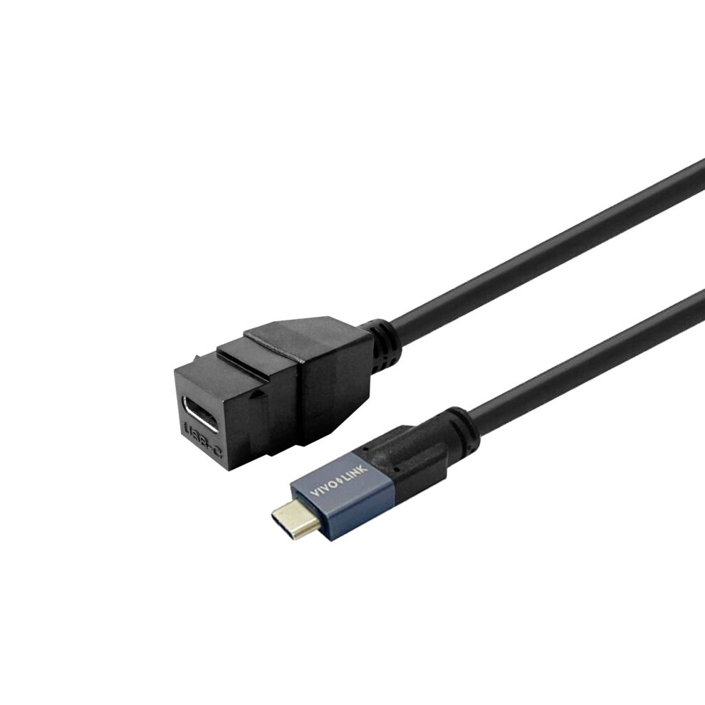 Vivolink Pro Keystone Usb-C Female To Usb-C Male 1M Black 5715063745328
