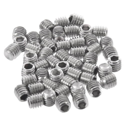50pcs M3x3mm Stainless Steel Hex Socket Set Cap Point Grub Screws Silver 1