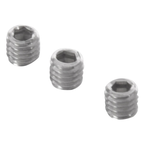 50pcs M3x3mm Stainless Steel Hex Socket Set Cap Point Grub Screws Silver 2