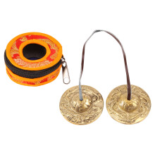 Yoga Cymbaler MäSsing Cymbal Bell Chimes Tibetansk Buddhistisk Stil Tingsha Meditation Yoga TillbehöR Instrument Cymbaler,C