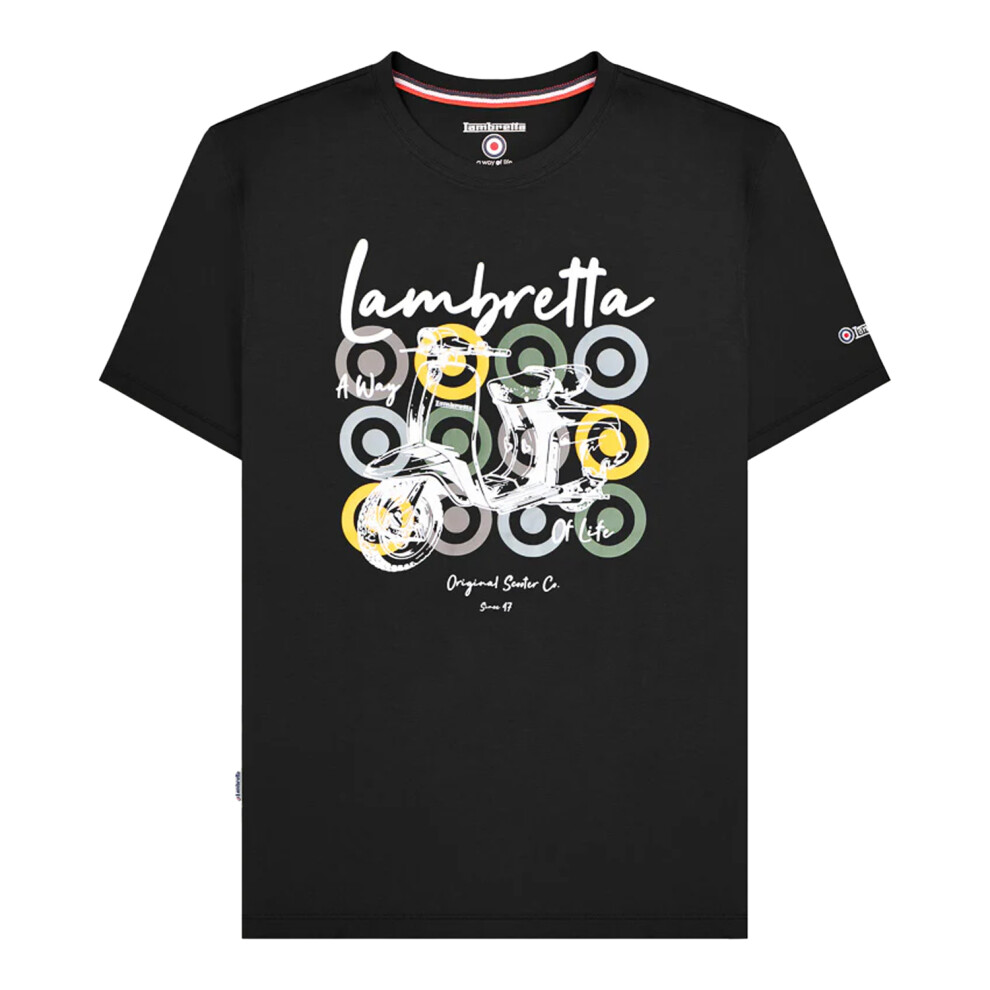 Lambretta (5Xl, ) Mens Scooter Brand Big & Tall T-Shirt Black