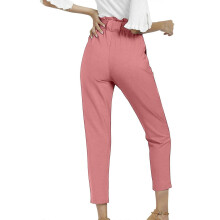 (XL, Army Green) Women's Hight Waisted Work Pants Cropped Paper Bag Business Casual Pants with Pockets watermelon red S