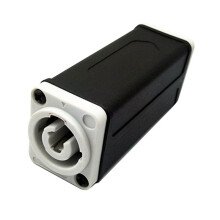 Connettore Prolunga Adattatore Accoppiatore CA LED PowerCon Adattatore Dritto Speakon per Montaggio A Pannello di Alta Qualità da Bianca A Bianca