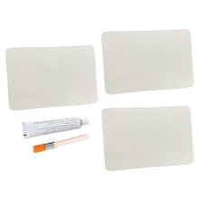 (White) 6Pcs Kayak Patches PVC Repair Patches Watertight Repair Patches Replacements for Inflatable Boats Kayak Canoes Water Toy  Black