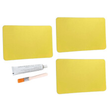 (Yellow) 6Pcs Kayak Patches PVC Repair Patches Watertight Repair Patches Replacements for Inflatable Boats Kayak Canoes Water Toy  Black