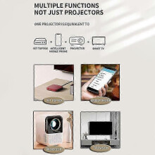 1080P Wireless Multimedia Projector, Dual Mode 2.4/5G Wifi Design Portable Projector, for Set Top Box Mobile Phone TV Projection