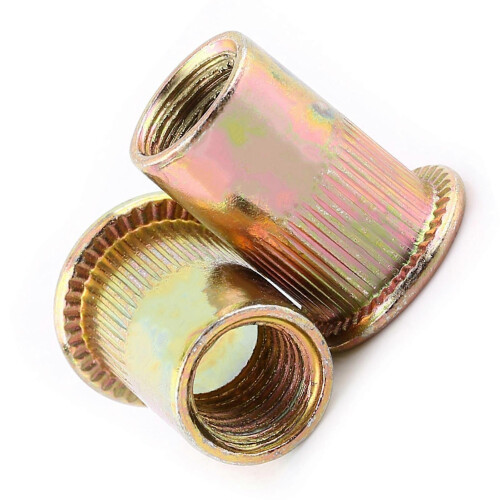 Carbon Steel Flat Threaded Rivet Nut Flange Fastener Nutsert M10x20pcs