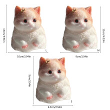 (small, orange cat) Novelty Prank Hands up Venting Toy Rebounding Maltose Soft Squeeze Kitten Shape Squeeze Toy Photo Props small
