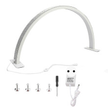 (EU Standard, White) 28inch Half Moon Beauty Lamp 30w Adjustable 30006000k Led Floor Beauty Lamp White 100240v