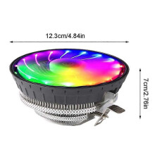 3PIN CPU Cooler Radiator Low Noise RGB Cooling Fan Air Heatsink Cooler for intel- LGA775 / 1155/1156 AM2 / AM2 + / AM3 Black
