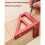 Multi-Angle Measuring Ruler,45/90 Degree Aluminum Alloy Woodworking Square Protractor,Miter Triangle Ruler-Red 3