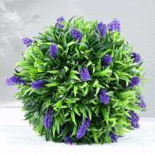 Modern Style Lavender Ball Flower Basket Decoration Artificial Plant Topiary Ball Hanging Ornaments for Backyard Garden