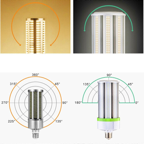 (5) LED Corn Light Bulb 6000K 3000K Cool Daylight White E27 Base Non-dimmable Ceiling Fan Corn Lighting for Home Warehouse
