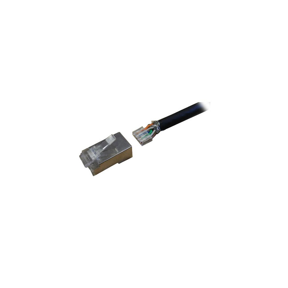 Cablenet Cat6 Rj45 Ftp 50 Micron Crimp Plug Stranded (2 Part) (Pk 50) Gold 5056750300605