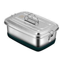 (2.0L single layer) Stainless Steel Lunch Box Double Layer Bentos Box with Compartments Leak Proof Food Container for Adults and Kids