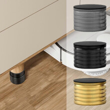 (space gray) Homes Furniture Leveling Feet Aluminum Furniture Lifts Adjustable for 23MM to 37MM Legs Furniture Levelers for Household glossy black
