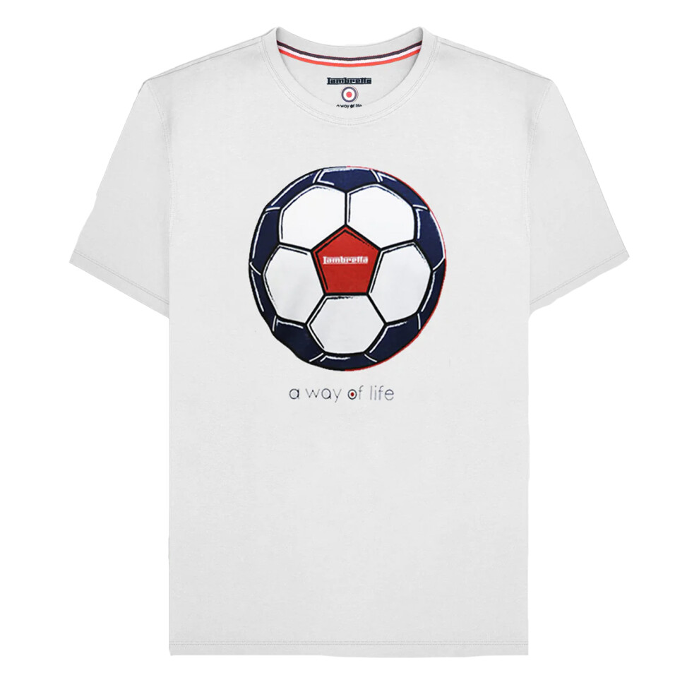 Lambretta (3Xl L, ) Mens Target Big & Tall Football T-Shirt White
