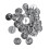 30 Pieces Antique Silver Engraved Shank Buttons Horse Head 1