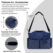 Diaper Bag Tote Stylish Multifunction for Diaper Small Items Bottle