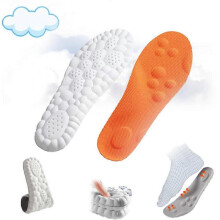 (Black, 35-36) (43-44, Orange) 4D Cloud Technology Ultra Insoles, Revolutionary Orthopedic Insole, Plantar Fasciitis Feet Insoles