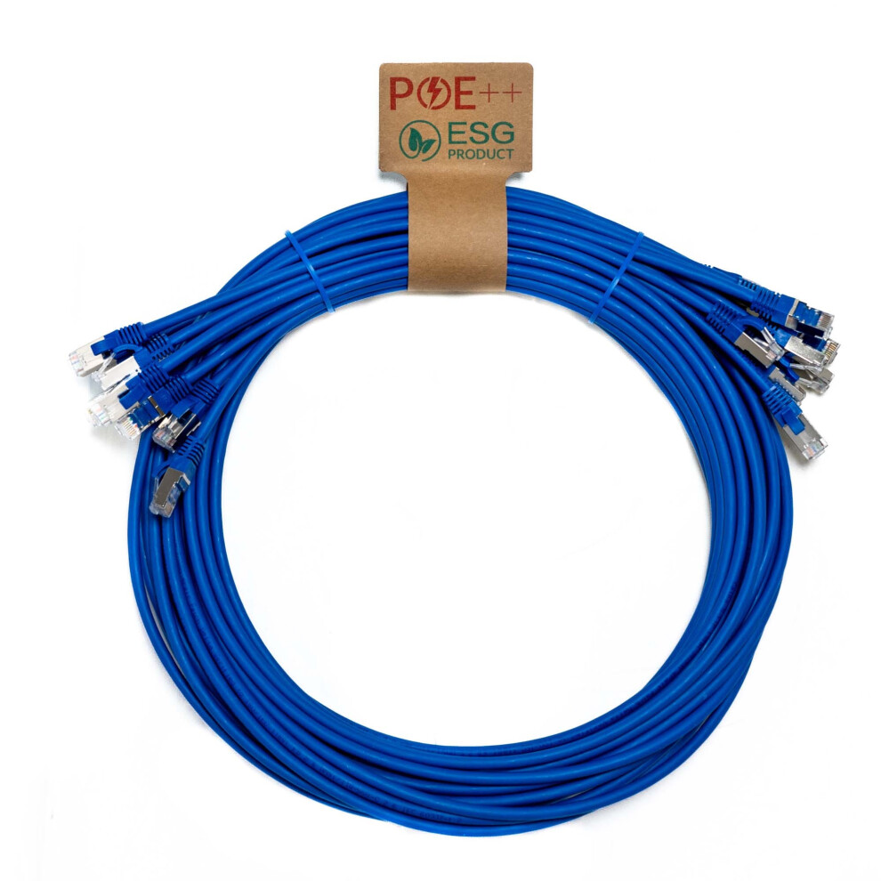 Cablenet 3M Cat6a Rj45 S/Ftp Lsoh 26Awg Snagless Booted Patch Lead (Pk 10) Blue 5056750343015