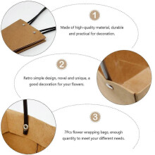 7 Pcs Kraft Paper Bag Birthday Bags for Presents Valentines Packaging Box
