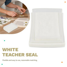 7.2 x 5.2 x 2.1 cm Teachers Ink Stamp and Pad Kids Toy - White