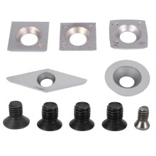 5Pcs Turning Carbide Cutter Inserts Combination Set for Wood Turning Working Lathe Tool with Screw