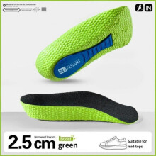 (Green, 1.5CM) (Green, 2.5CM) Memory Foam Height Increase Insoles For Men Women Shoes Feet Arch Support Insoles Sneakers Heel Lift Shoe Pads